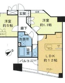 グランシティラピュタタワー 18階 間取り図