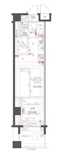 ZOOM渋谷笹塚Second 2階 間取り図