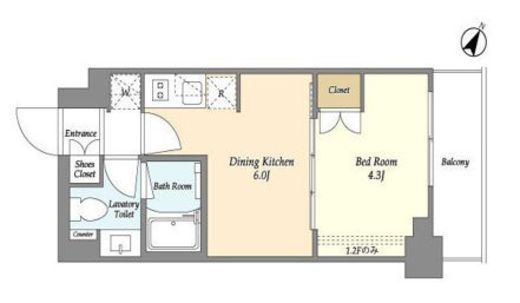 ベルファース駒沢三丁目 302 間取り図