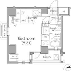 パークハビオ戸越 1101 間取り図