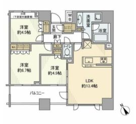 ブランズ東池袋 6階 間取り図