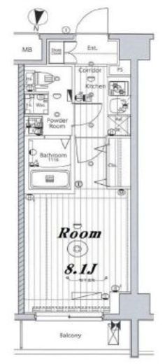 メイクスデザイン新宿落合 5階 間取り図