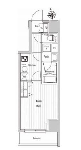 プレミアムキューブジー東新宿 6階 間取り図