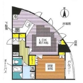 グラーサ西麻布 5階 間取り図