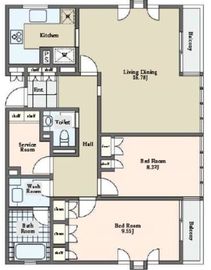 メゾンドールブラン 3階 間取り図