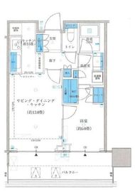 パークタワー勝どきミッド/サウス 18階 間取り図