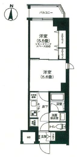 アイルプレミアム錦糸町 4階 間取り図