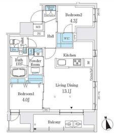 J.GRAN Court浅草 1103 間取り図