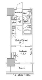 ブリリアンクラス高円寺 1102 間取り図