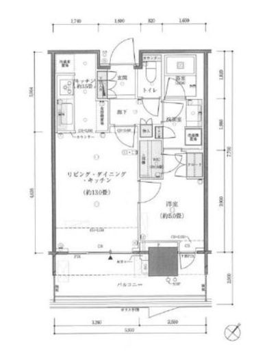 パークタワー勝どきミッド/サウス 10階 間取り図