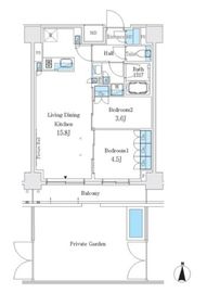 J.GRAN Court 品川西大井EAST 102 間取り図