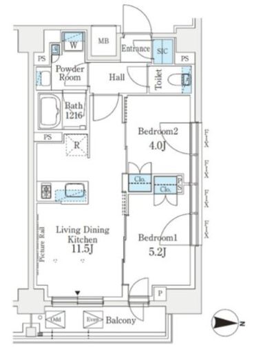 J.GRAN Court 品川西大井EAST 315 間取り図