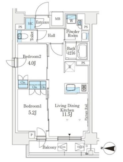J.GRAN Court 品川西大井EAST 316 間取り図