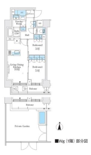 J.GRAN Court 品川西大井EAST 101 間取り図