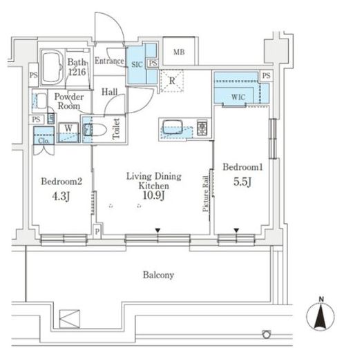 J.GRAN Court 品川西大井EAST 903 間取り図