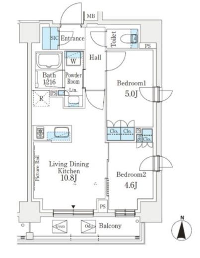 J.GRAN Court 品川西大井EAST 507 間取り図
