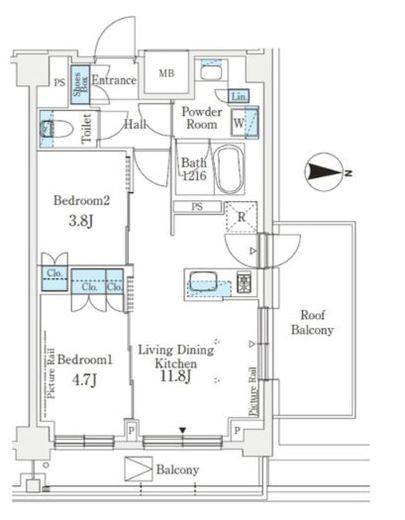 J.GRAN Court 品川西大井EAST 611 間取り図