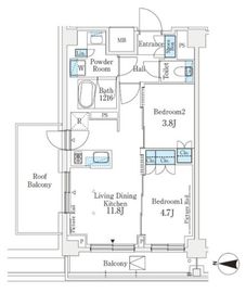 J.GRAN Court 品川西大井EAST 612 間取り図