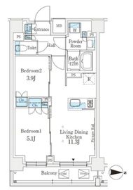 J.GRAN Court 品川西大井EAST 408 間取り図