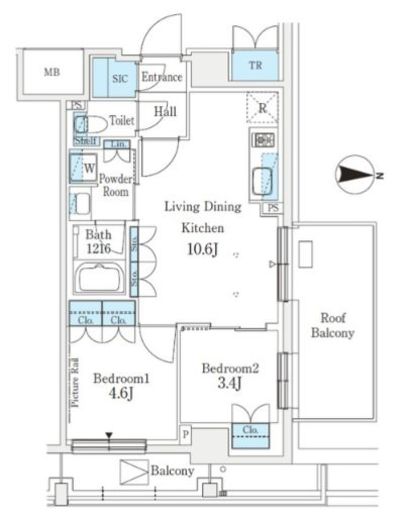 J.GRAN Court 品川西大井EAST 414 間取り図