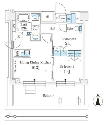 J.GRAN Court 品川西大井EAST 901 間取り図
