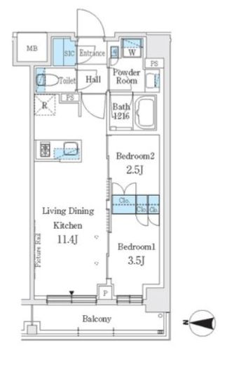 J.GRAN Court 品川西大井EAST 322 間取り図