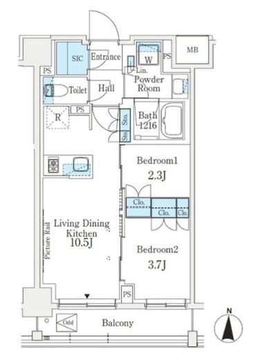 J.GRAN Court 品川西大井EAST 104 間取り図
