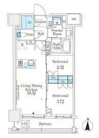 J.GRAN Court 品川西大井EAST 805 間取り図