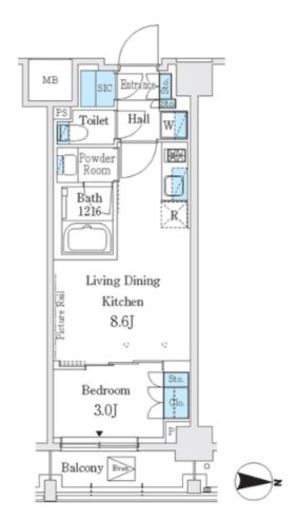 J.GRAN Court 品川西大井EAST 214 間取り図