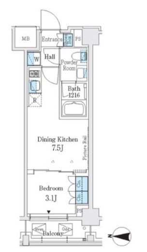 J.GRAN Court 品川西大井EAST 320 間取り図