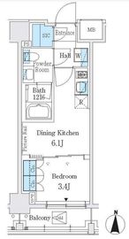 J.GRAN Court 品川西大井EAST 702 間取り図