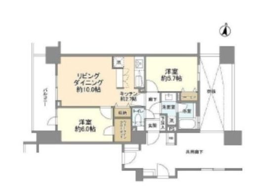 レーベンリヴァーレ東京ラ・トーレ 14階 間取り図