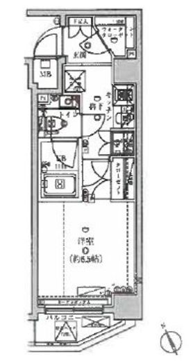 スパシエグランス早稲田 2階 間取り図