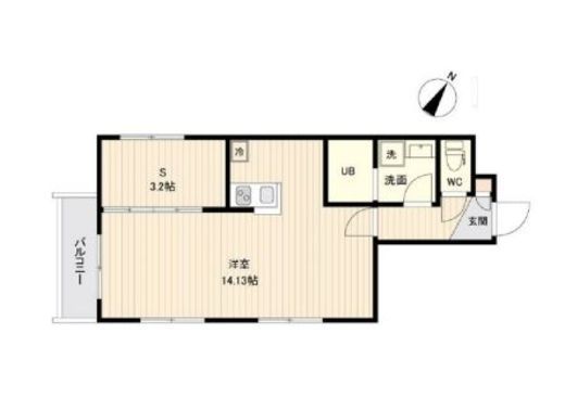 ラクラス三軒茶屋 406 間取り図