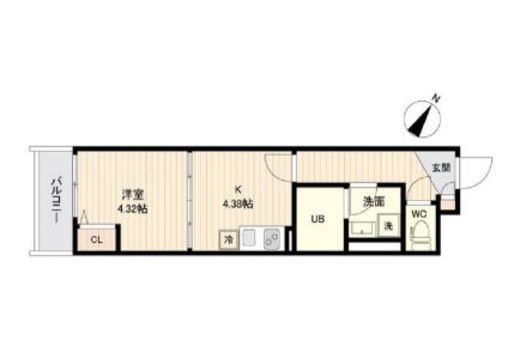 ラクラス三軒茶屋 308 間取り図