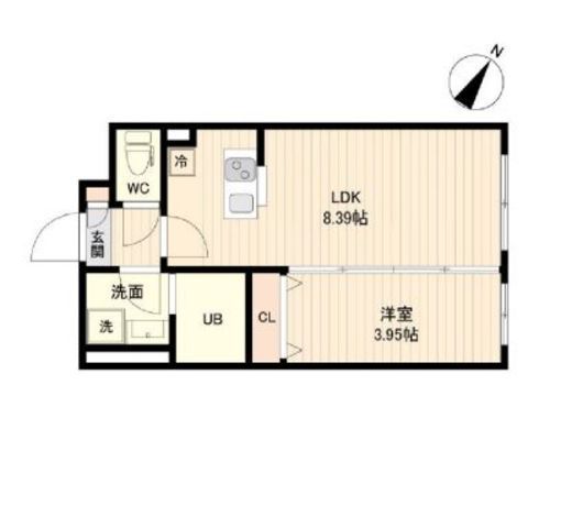 ラクラス三軒茶屋 102 間取り図
