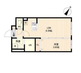 ラクラス三軒茶屋 102 間取り図
