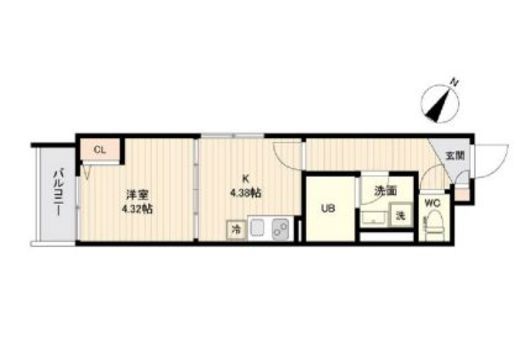 ラクラス三軒茶屋 208 間取り図