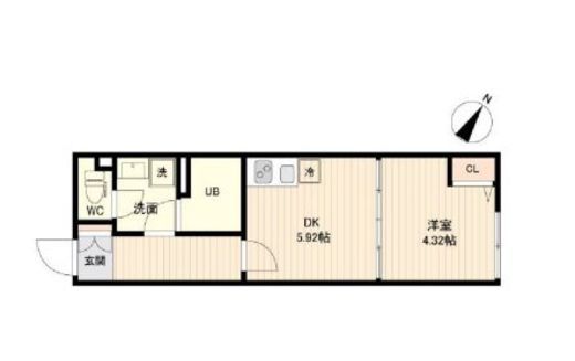 ラクラス三軒茶屋 105 間取り図