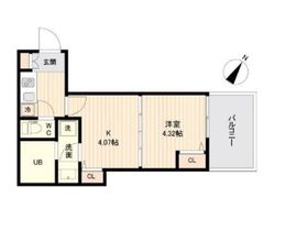 ラクラス三軒茶屋 401 間取り図