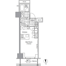 パークハビオ門前仲町 208 間取り図