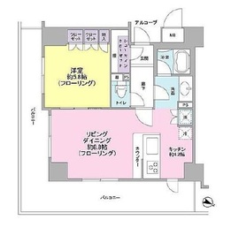 グローリオ白金高輪 6階 間取り図