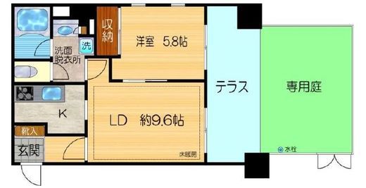 パークハウス新中野ディーセント 1階 間取り図