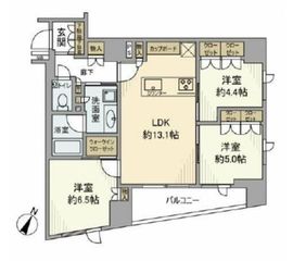 グリーンパーク東日本橋一丁目 5階 間取り図