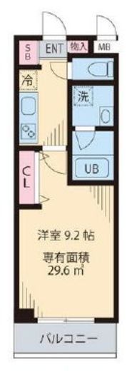 ウェスティング中野坂上 303 間取り図