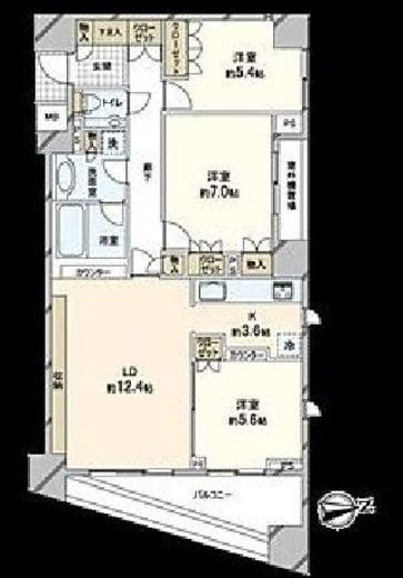 グランドメゾン高輪台 12階 間取り図