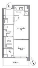 レジディア赤坂 202 間取り図