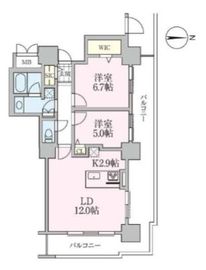 ロイヤルパークスタワー南千住 1717 間取り図
