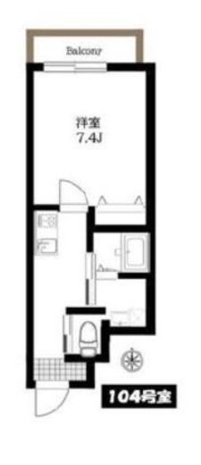 Air Tower Otsuka (エアータワー大塚) 104 間取り図