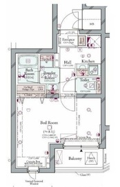コンシェリア中野弥生町THE RESIDENCE 2F1 間取り図